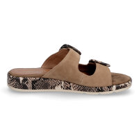 Tamaris Damen Pantolette beige python