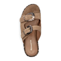Tamaris Damen Pantolette beige python