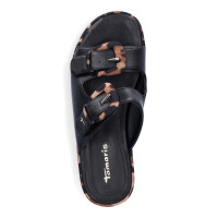Tamaris Damen Pantolette schwarz leo