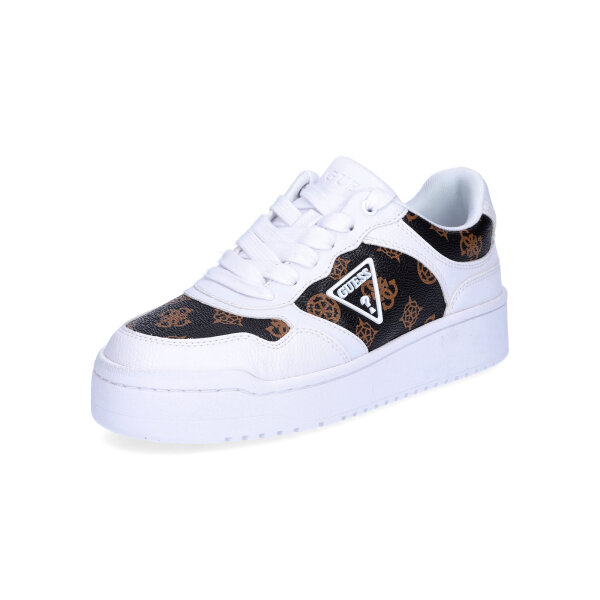 Guess Damen Sneaker Miram2 wei&szlig; braun
