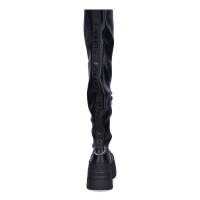 Buffalo Damen Stiefel Gospher Overknee schwarz