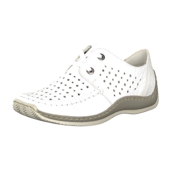 Rieker Damen Schn&uuml;rschuh wei&szlig;