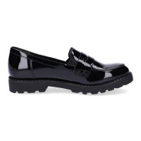 Tamaris Damen Slipper schwarz Lack