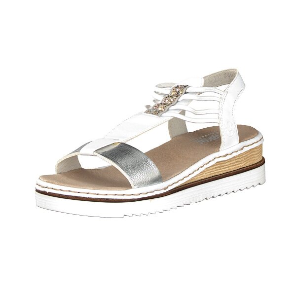 Rieker Damen Sandale wei&szlig;
