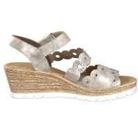 Rieker Damen Sandalette metallic