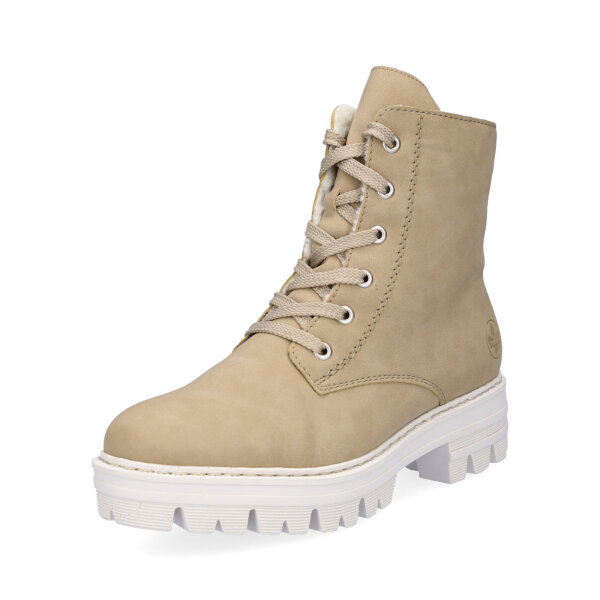 Rieker Damen Schn&uuml;rboot beige