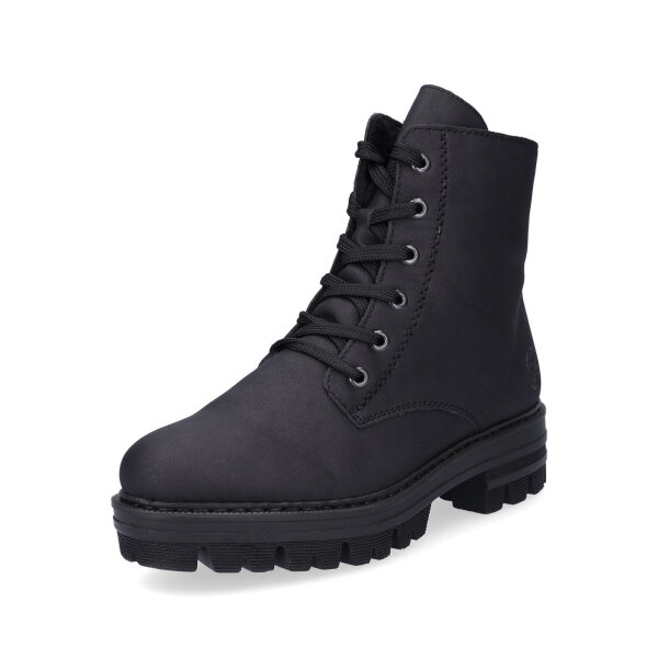 Rieker Damen Schn&uuml;rboot schwarz