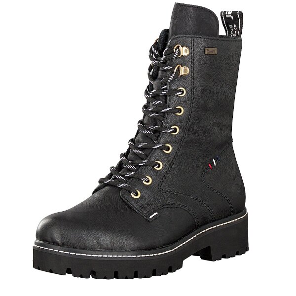 Rieker Damen Schn&uuml;rboot schwarz