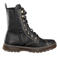 Rieker Damen Schn&uuml;rboot schwarz