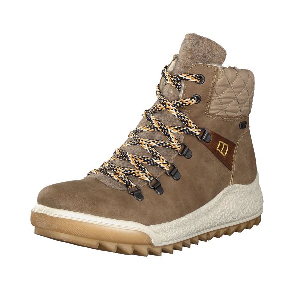 Rieker Damen Schn&uuml;rboot beige