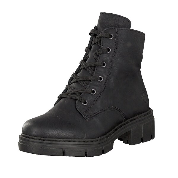 Rieker Damen Schn&uuml;rboot schwarz