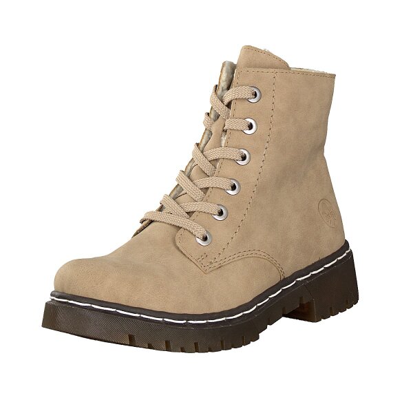 Rieker Damen Schn&uuml;rboot beige