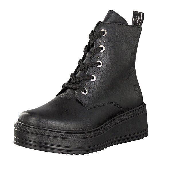 Rieker Damen Schn&uuml;rboot schwarz