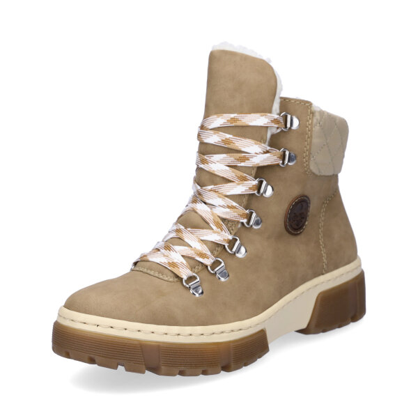 Rieker Damen Schn&uuml;rboot beige