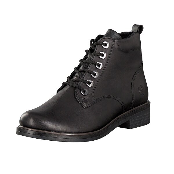 Remonte Damen Schn&uuml;rboot schwarz