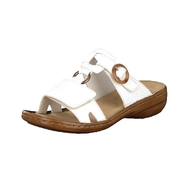 Rieker Damen Pantolette wei&szlig;