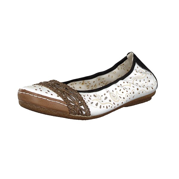 Rieker Damen Ballerina weiß