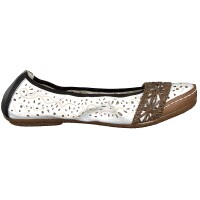 Rieker Damen Ballerina weiß