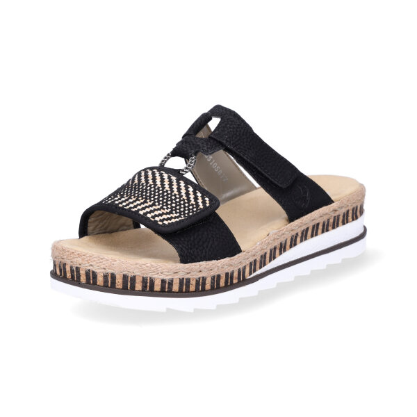 Rieker Damen Pantolette schwarz