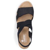 Rieker Damen Slingback Keil Sandale schwarz