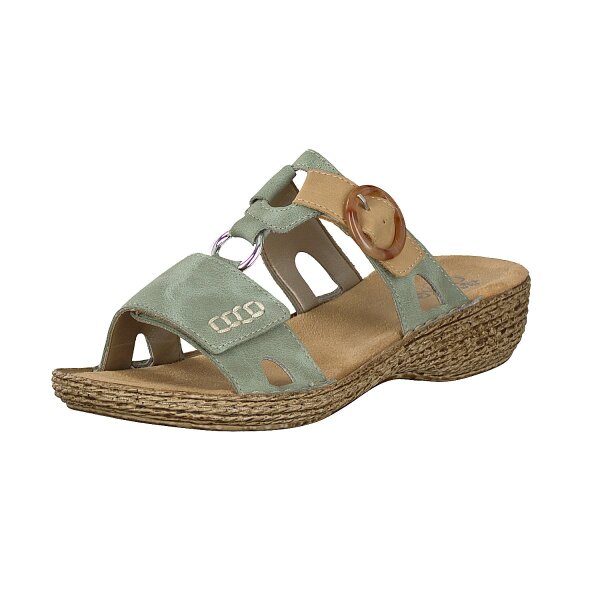 Rieker Damen Pantolette mint