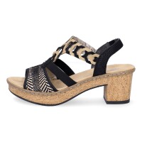 Rieker Damen Sandalette schwarz