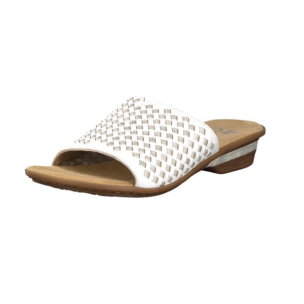 Rieker Damen Pantolette wei&szlig;