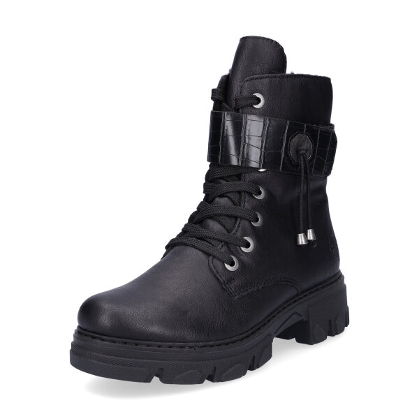 Rieker Damen Schn&uuml;rboot schwarz