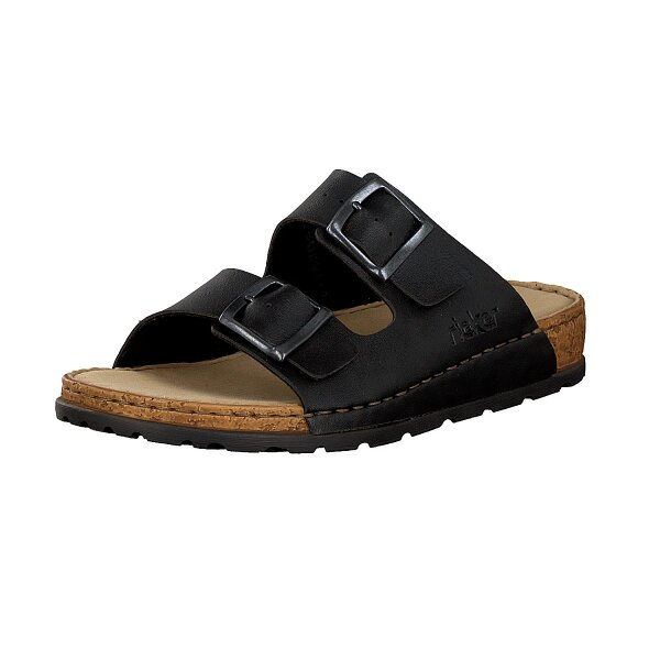 Rieker Herren Pantolette schwarz