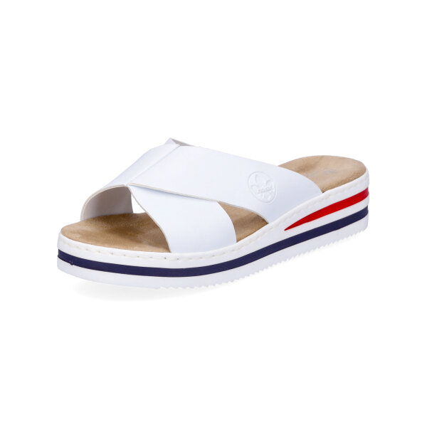Rieker Damen Pantolette wei&szlig;