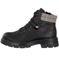 Rieker Damen Schn&uuml;rboot schwarz