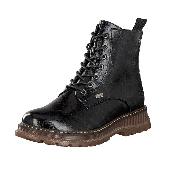 Rieker Damen Schn&uuml;rboot schwarz