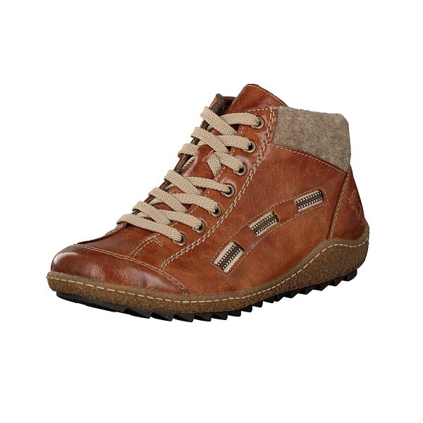 Rieker Damen Schn&uuml;rboot braun