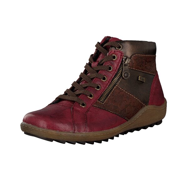 Remonte Damen Schn&uuml;rboot rot