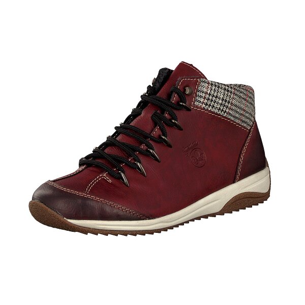 Rieker Damen Schn&uuml;rboot rot