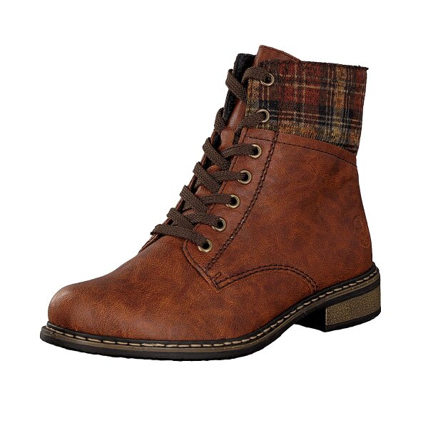 Rieker Damen Schn&uuml;rboot braun