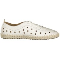 Rieker Damen Schn&uuml;rschuh wei&szlig;