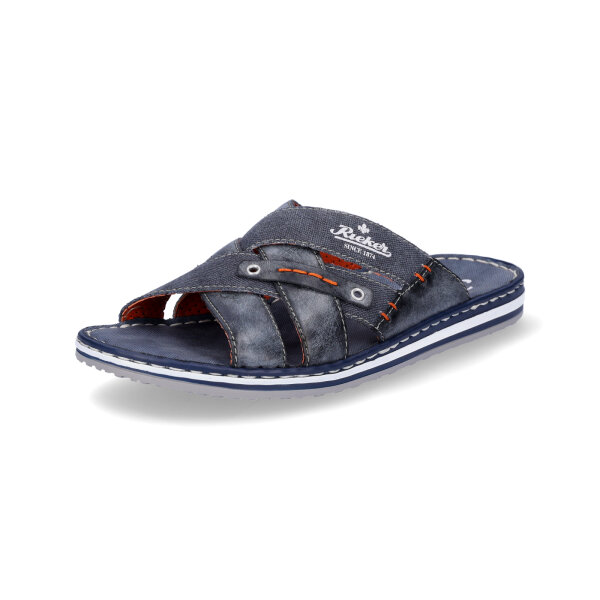 Rieker Herren Pantolette blau