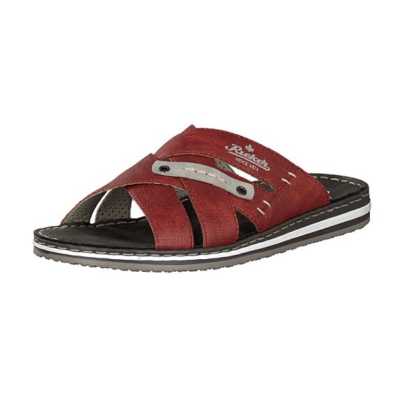 Rieker Herren Pantolette rot