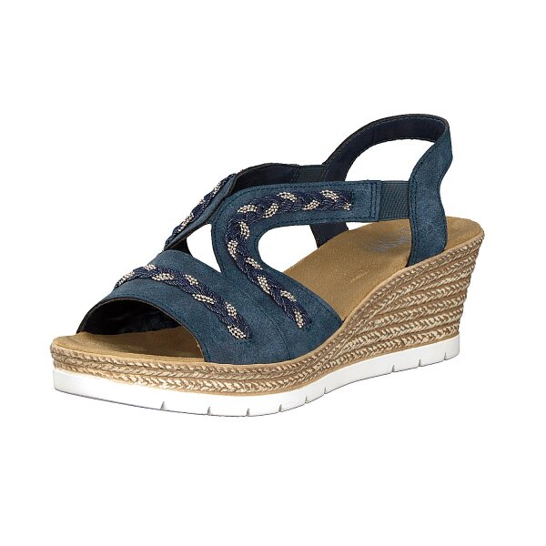 Rieker Damen Sandalette blau
