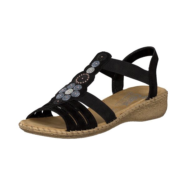 Rieker Damen Sandale schwarz