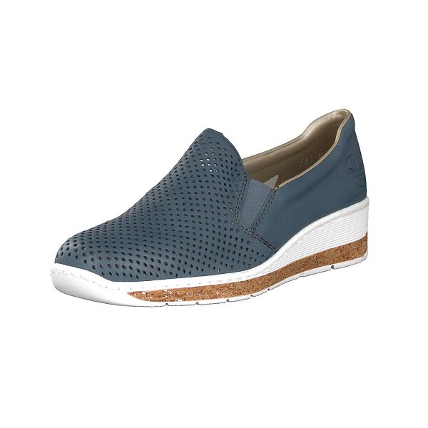 Rieker Damen Slipper blau