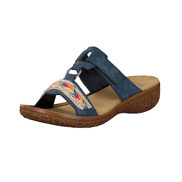 Rieker Damen Pantolette blau