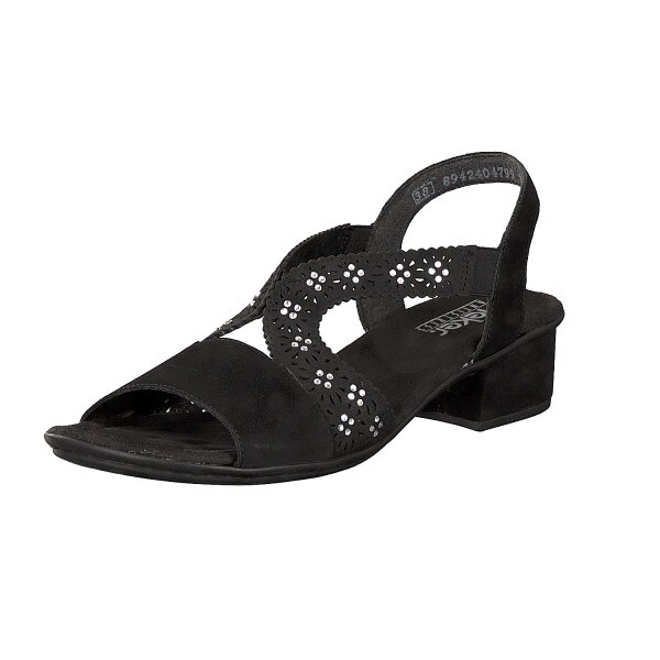 Rieker Damen Sandalette schwarz