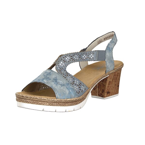 Rieker Damen Sandalette blau