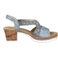 Rieker Damen Sandalette blau