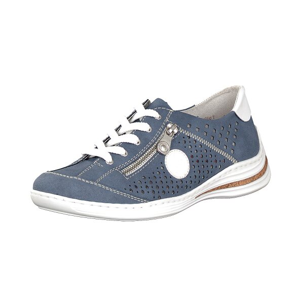 Rieker Damen Schn&uuml;rschuh blau