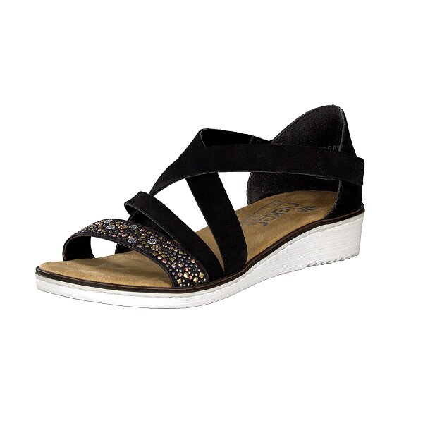 Rieker Damen Sandale schwarz