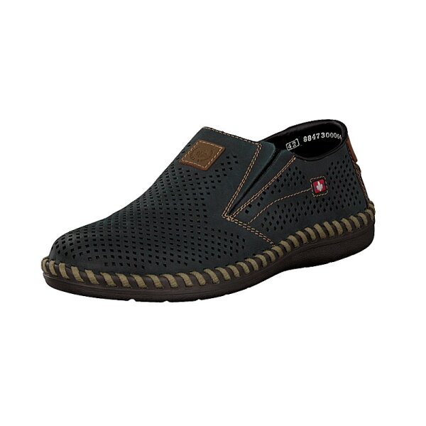 Rieker Herren Slipper blau