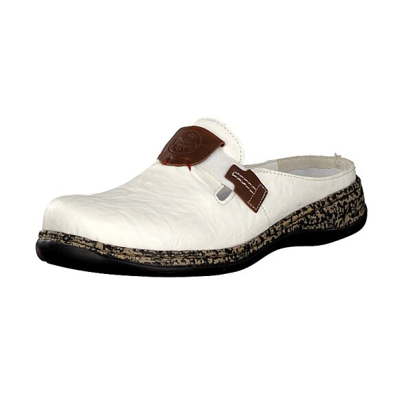 Rieker Damen Pantolette wei&szlig;